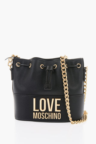 LOVE Borsa a Secchiello in Ecopelle con Logo Dorato