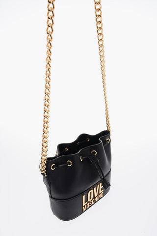LOVE Borsa a Secchiello in Ecopelle con Logo Dorato