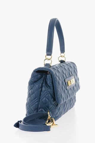 LOVE Quilted Faux Leather Bag with Golden Details