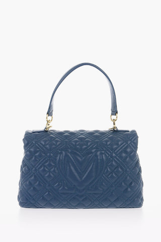 LOVE Quilted Faux Leather Bag with Golden Details