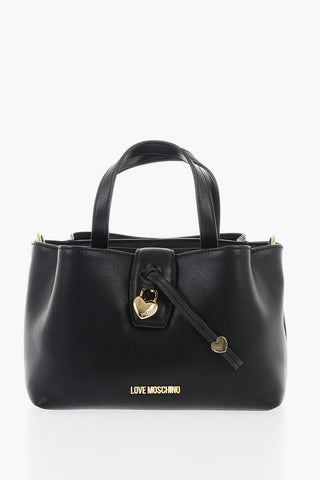 LOVE Faux Leather Handbag with Removable Shoulder Strap