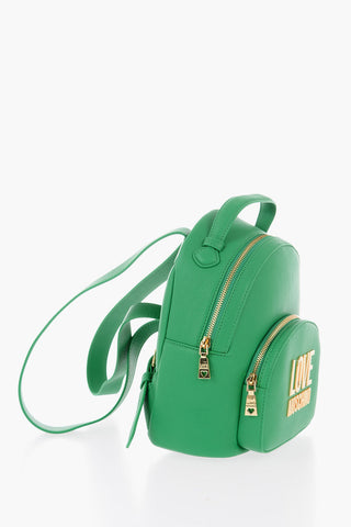 LOVE Rucksack aus einfarbigem Kunstleder mit goldenem Logo