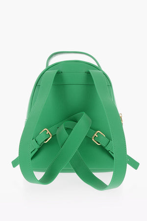 LOVE Solid Faux Leather Backpack with Gold Logo