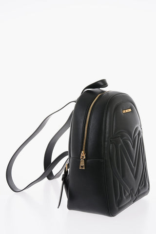 LOVE Zaino in Pelle Vegan con Maxi Logo Frontale in Rilievo