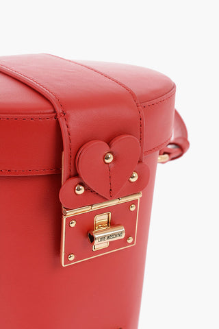 LOVE Leder-Bucket-Bag mit goldenem Turn-Lock-Verschluss