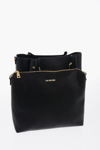 LOVE Borsa Tote in Pelle Vegan Con Logo Dorato