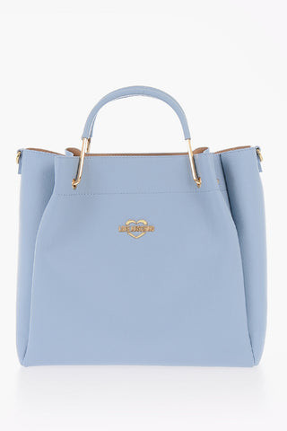 LOVE Faux Leather Tote Bag with Removable Shoulder Strap