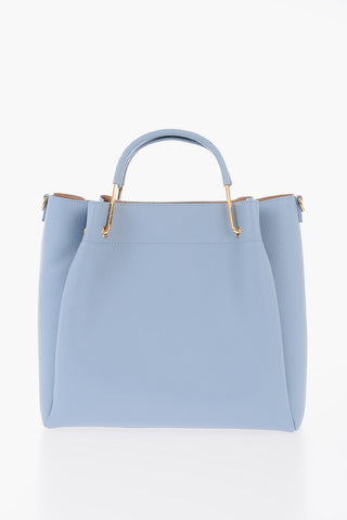 LOVE Faux Leather Tote Bag with Removable Shoulder Strap