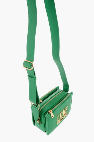 LOVE Borsa Camera in Ecopelle Martellata con Placca Logo Dorata