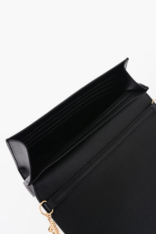 LOVE Faux Leather Shoulder Bag with Golden Logo