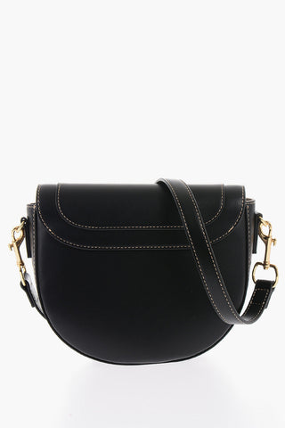 LOVE Faux Leather Saddle Bag with Removable Shoulder Strap