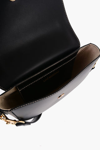 LOVE Faux Leather Saddle Bag with Removable Shoulder Strap