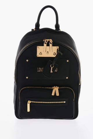LOVE Nylon Backpack with Metal Safety Closure
