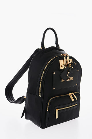 LOVE Nylon Backpack with Metal Safety Closure