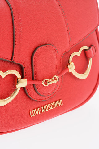 LOVE Borsa a Tracolla BIG HEARTBIT in Ecopelle con Morsetti Dorati