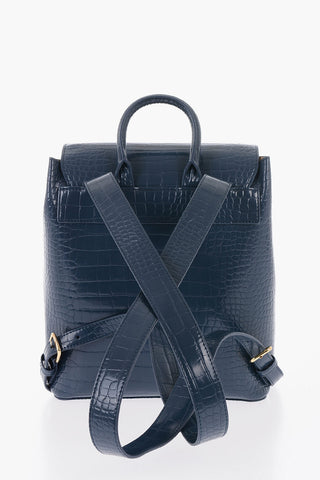 LOVE Faux Leather Crocodile-Effect Backpack