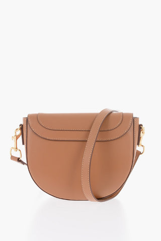 LOVE Faux Leather Saddle Bag with Removable Shoulder Strap