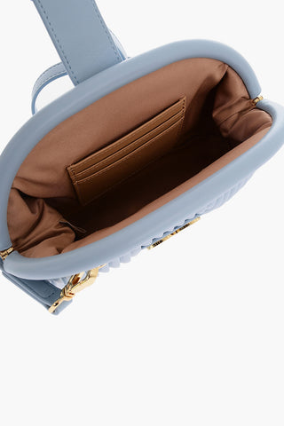 LOVE Pleated Faux Clutch with Removable Shoulder Strap