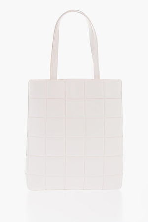 LOVE Quilted Vegan Leather Tote Bag with Turn Lock Closure