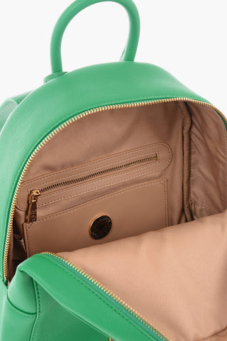 LOVE Hammered Faux Leather Backpack with Maxi Gold Embossed Logo