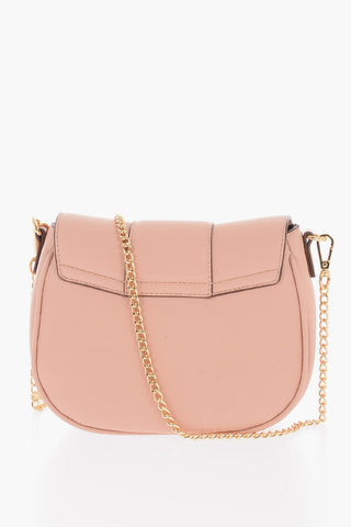 LOVE Vegan Leather Saddle Bag with Gold Heart-Shaped Clasp