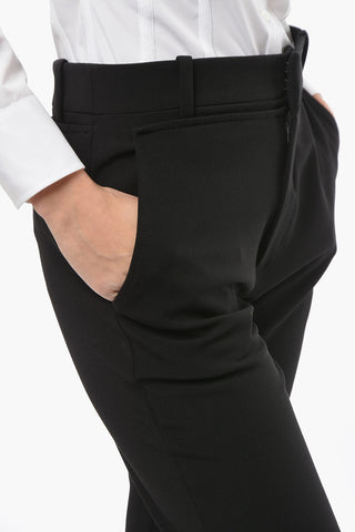WHITE LABEL Crepe-woven Tailored Wide-leg Pants