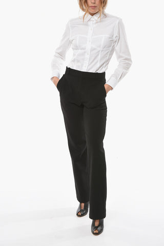 WHITE LABEL Crepe-woven Tailored Wide-leg Pants