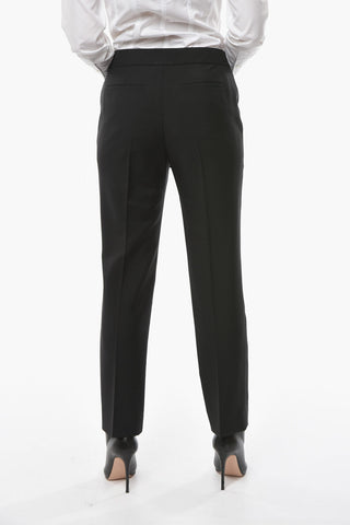 Wool and Mohair Pants with Cut Out Detail