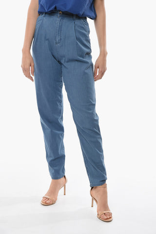 EMPORIO Jeans Regular Fit a 1 Pince con Passanti 14cm