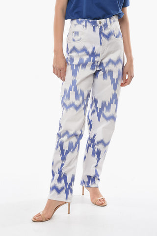 ETOILE Straight-leg CORFY Denims with Abstract Print