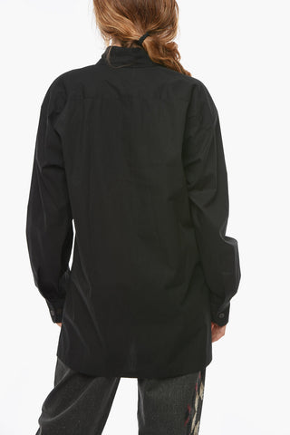 Cotton-poplin CROSS Shirt embellished with Beads