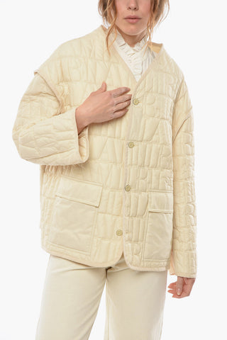 Monogram Quilted Jacket with Cut-ou Detailing
