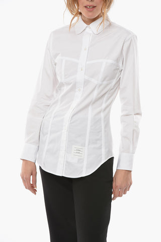 Round Collar L'OEIL CORSET Cotton Shirt