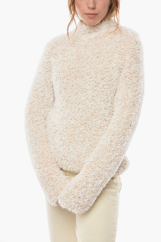 Sequin-embellished Tulle Turtle-neck Sweater