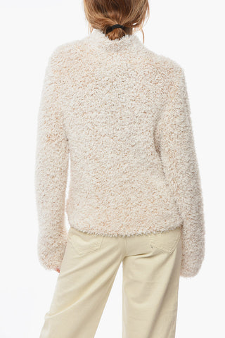 Sequin-embellished Tulle Turtle-neck Sweater