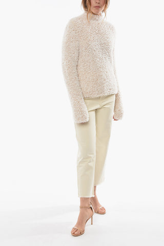 Sequin-embellished Tulle Turtle-neck Sweater