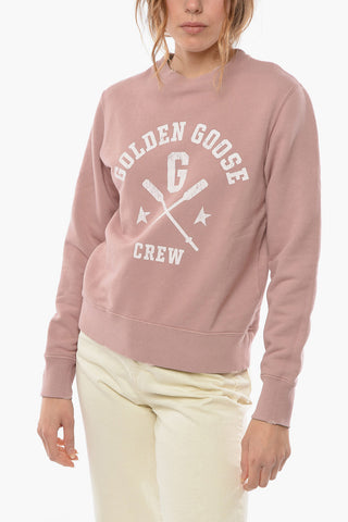 Vintage Effect Printed ATHENA Crewneck Sweatshirt