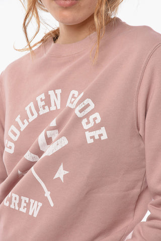 Vintage Effect Printed ATHENA Crewneck Sweatshirt