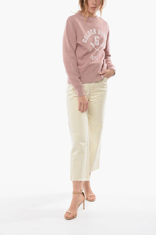 Vintage Effect Printed ATHENA Crewneck Sweatshirt
