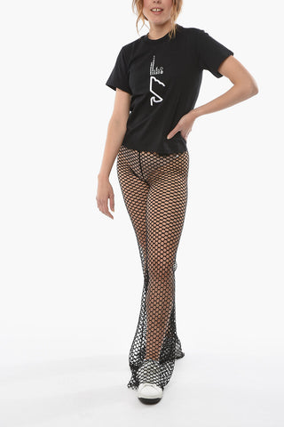 EMPORIO Crew-neck T-shirt with Lettering and Embroidered Logo