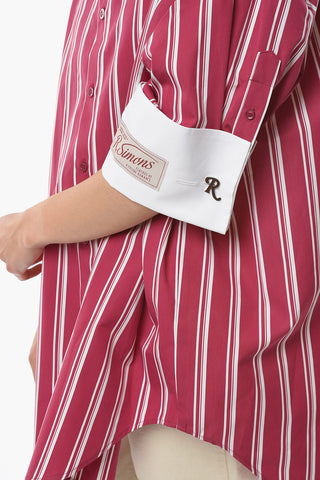 Cuffed Short Sleeve Striped Shirt