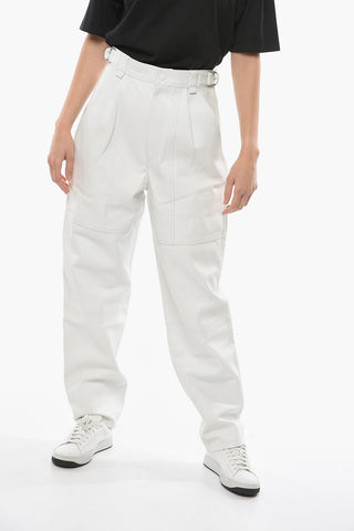Leather CIFERIM Baggy Pants with Adjustable Waist