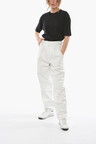 Leather CIFERIM Baggy Pants with Adjustable Waist