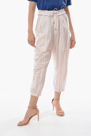 Pantaloni Jogger LAHORE in Nylon e Seta con Zip alla Caviglia