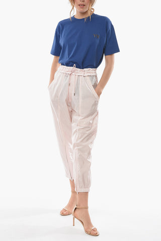 Pantaloni Jogger LAHORE in Nylon e Seta con Zip alla Caviglia