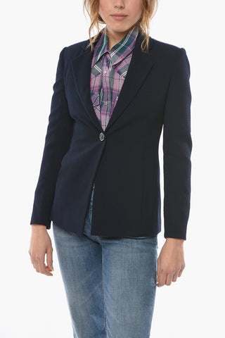 EMPORIO Blazer 1 Bottone in Tessuto Jacquard