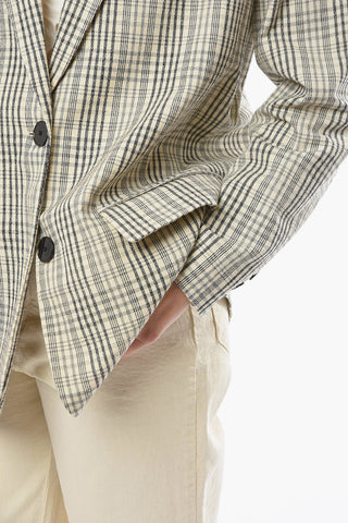 ETOILE Textured-cotton ILINDO Single-breasted Blazer with Notch Lapel