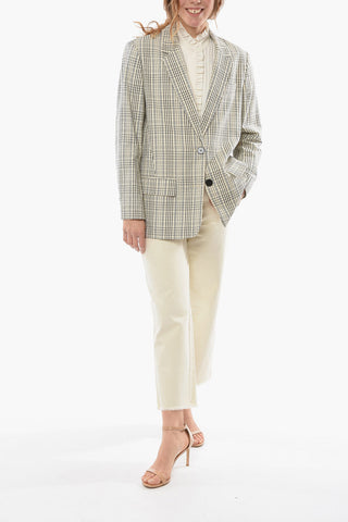 ETOILE Textured-cotton ILINDO Single-breasted Blazer with Notch Lapel