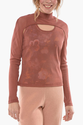 MCQ Long Sleeved ROLL NECK Top With Cutout 