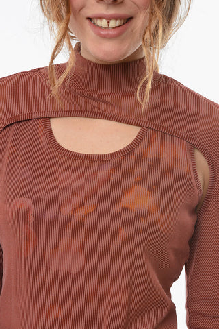 MCQ Long Sleeved ROLL NECK Top With Cutout 